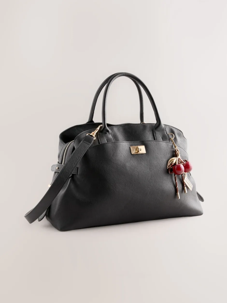 Next Noir - Grand sac cabas avec breloques Hot