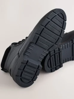 Next Noir - Grandes Bottes zippées en cuir Clearance