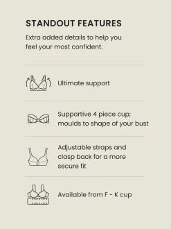 Next Noir - Haut de bikini à armatures Ultimate Support LK New