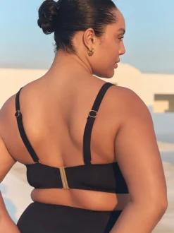 Next Noir - Haut de bikini bandeau DK Twist à armatures Clearance