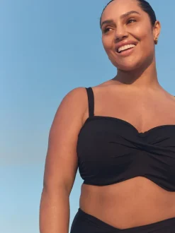 Next Noir - Haut de bikini bandeau DK Twist à armatures Clearance