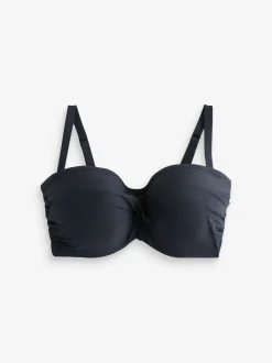 Next Noir - Haut de bikini bandeau DK Twist à armatures Clearance