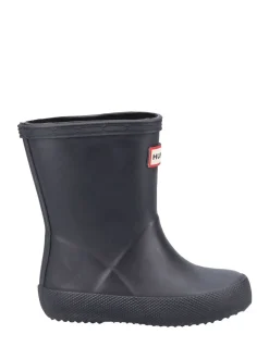 Hunter - Kids First Matte Wellies Noir Clearance