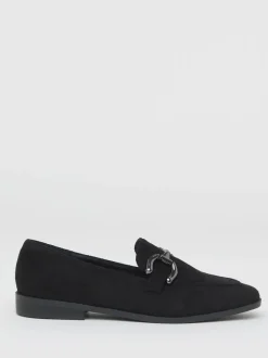 JD Williams Noir - Mocassins classiques avec bordure snaffle Outlet