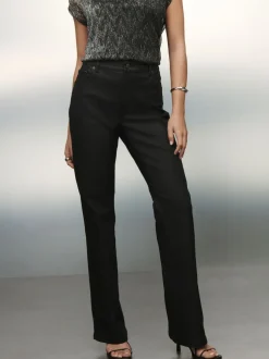 Next Noir - Jean bootcut enduit Sale