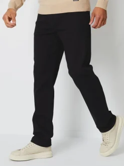 Threadbare - Jean droit stretch Noir Best