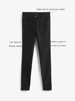 Next Noir - Jean skinny coupe slim à effet rehausseur