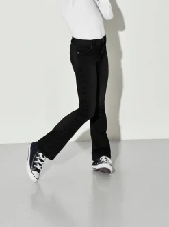 ONLY KIDS Noir - Jeans de jambe évasée avec taille ajustable Clearance