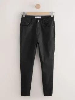 Next Noir - Jeans skinny enduit de Denim Hourglass Clearance