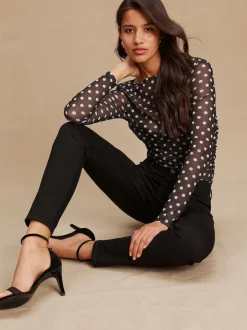 Next Noir - Jeans skinny extensible taille milieu Hot