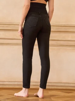 Seraphine Noir - Jeans skinny Grande Premium Grossesse overbump Hot
