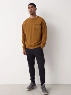 Next Noir - Jogging cargo lourd à dos brosse utilitaire