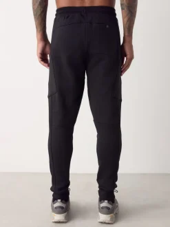 Next Noir - Jogging cargo lourd à dos brosse utilitaire