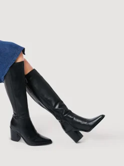 Jones Bootmaker Noir - Cagliari Bottes/Bottines montant au genou Veau large Clearance