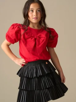 Angel & Rocket Noir - Jupe Lucile métallisée à volants Best