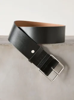 Next Noir - Large ceinture en cuir N. Premium Made In Italy Sale