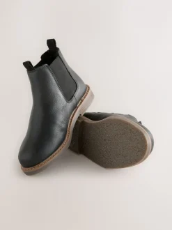 Next Noir - Leather Chelsea Boots Outlet