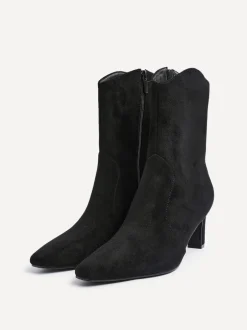 Linzi Noir - Bottes Calabasas à talons carrés Clearance