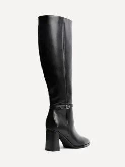 Linzi Noir - Bottes Midtown à talon carré avec boucle Best