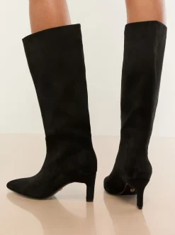 Lipsy Noir - Bottes à talons chaton bas en similicuir Best