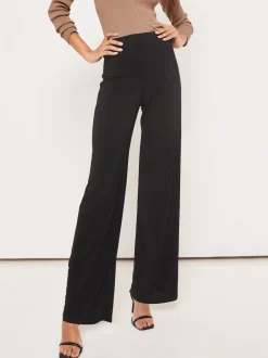 Lipsy Noir - Pantalon large taille haute Online