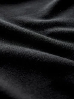 Next Noir - Logo cerf - Pull col rond riche en coton coupe classique Clearance