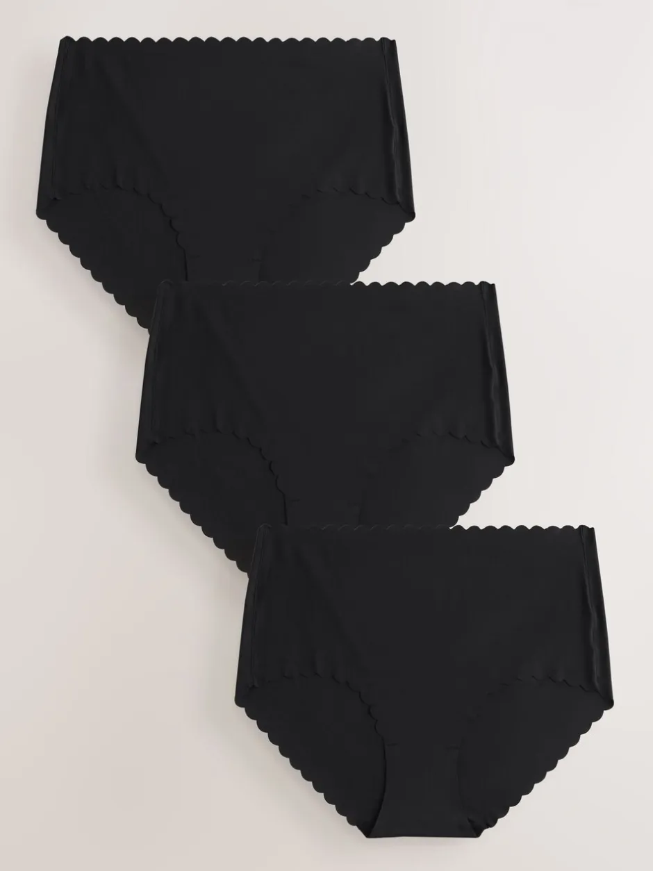 Next Noir - Lot 3 culottes festonnées invisibles Sale
