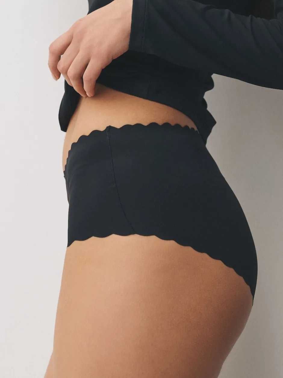 Next Noir - Lot 3 culottes festonnées invisibles Sale