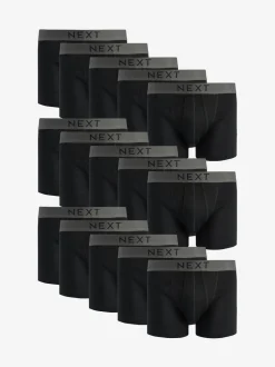 Next Noir - Lot de 15 - A-Front Pure 100% Coton Boxer