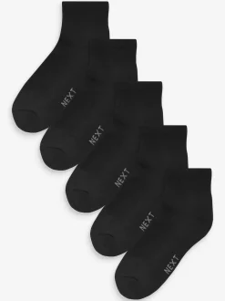 Next Noir - Lot de 5 - Chaussettes de sport mi-hautes rembourrées Outlet