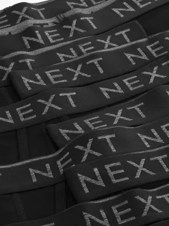Next Noir - Lot de 10 - Sports Longer Length A-Front Boxer Clearance