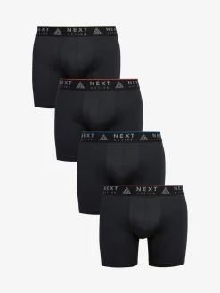 Next Noir - Lot de 4 boxers de sport longs