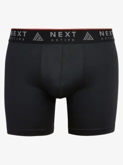 Next Noir - Lot de 4 boxers de sport longs
