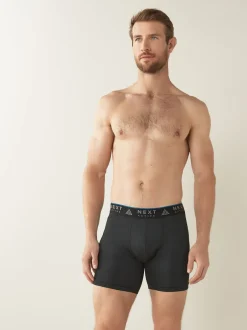 Next Noir - Lot de 4 boxers de sport longs