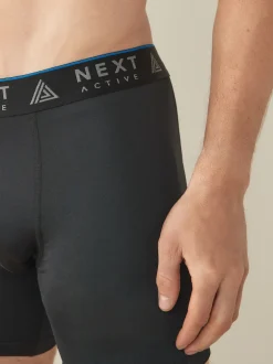 Next Noir - Lot de 4 boxers de sport longs