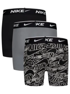 Nike Noir - Lot de 3 boxers extensibles en coton Imprimé E Day Sale
