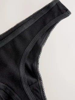 Next Noir - Lot de 10 caleçons en coton String Best