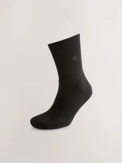 Next Noir - Lot de 10 chaussettes de sport à semelle rembourrée Online
