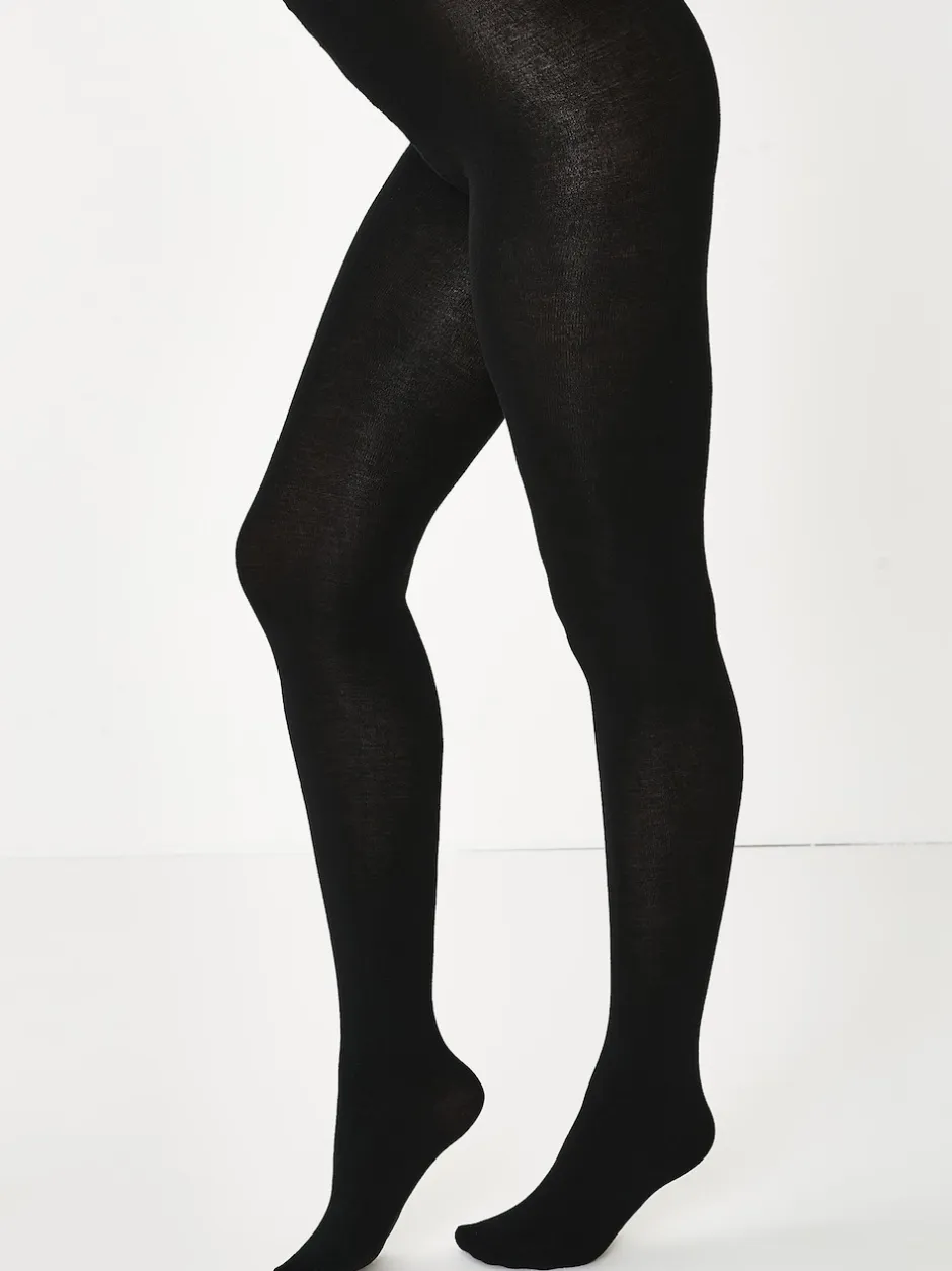 Next Noir - Lot de 2 collants en maille à poignée chaude Clearance