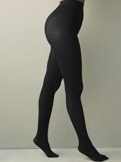 Next Noir - Lot de 1 collants en maille en laine thermique Blend Hot