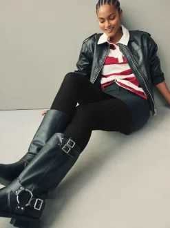 Next Noir - Lot de 1 collants en maille en laine thermique Blend Hot