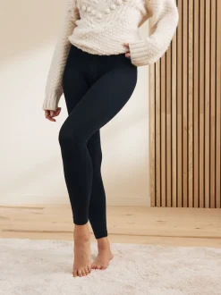 Next Noir - Lot de 1 collants sans pieds thermiques doublés en polaire Clearance