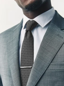 Next - Lot de 2 cravates clip texturées Noir