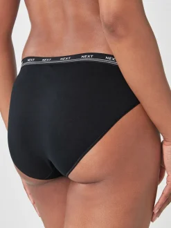 Next - Lot de 4 culottes à logo en coton Noir Hot