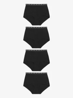 Next - Lot de 4 culottes à logo en coton Noir Online