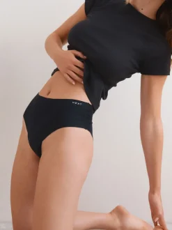 Next Noir - Lot de 3 culottes en coton majoritaire sans VPL Outlet