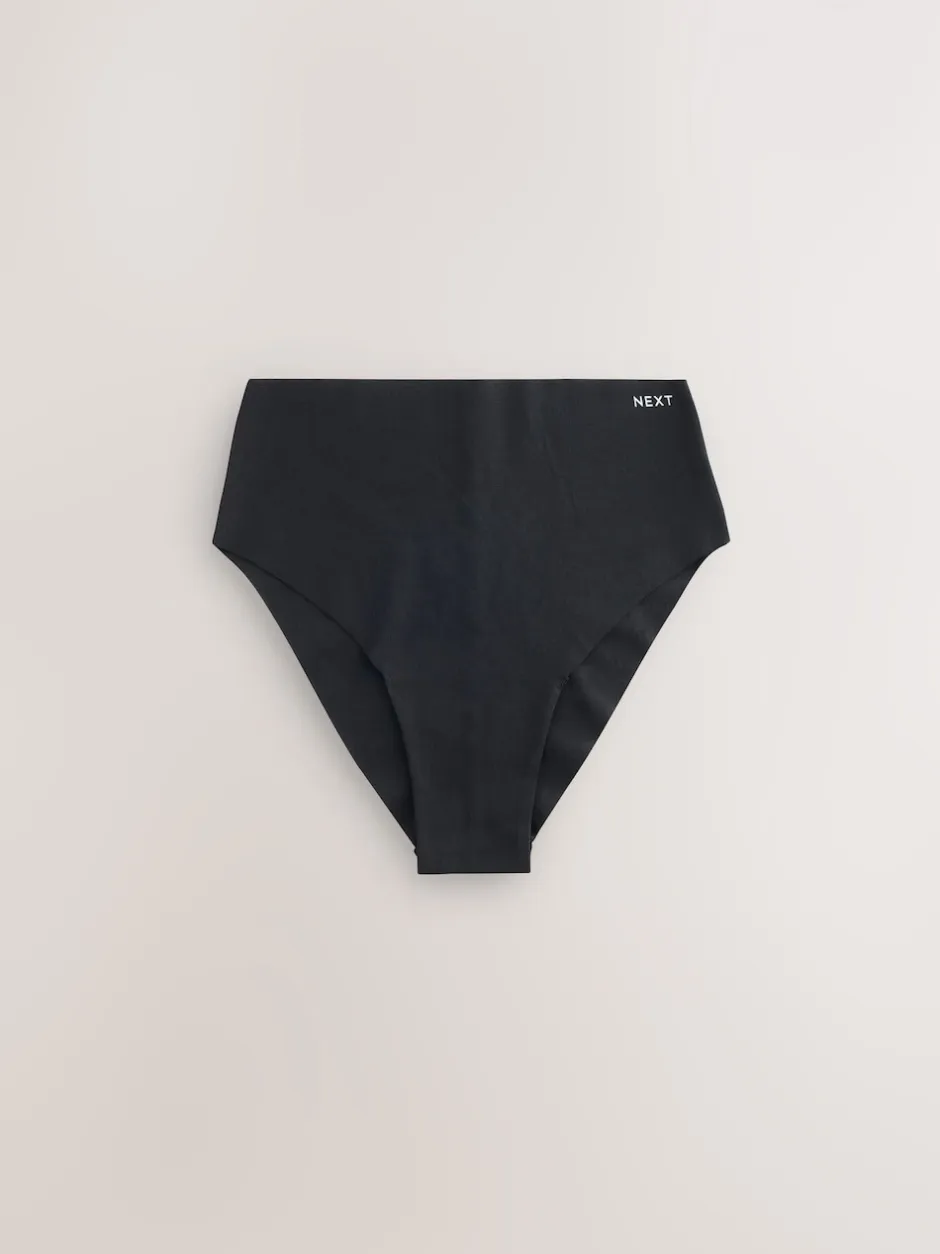 Next Noir - Lot de 3 culottes en coton majoritaire sans VPL Outlet