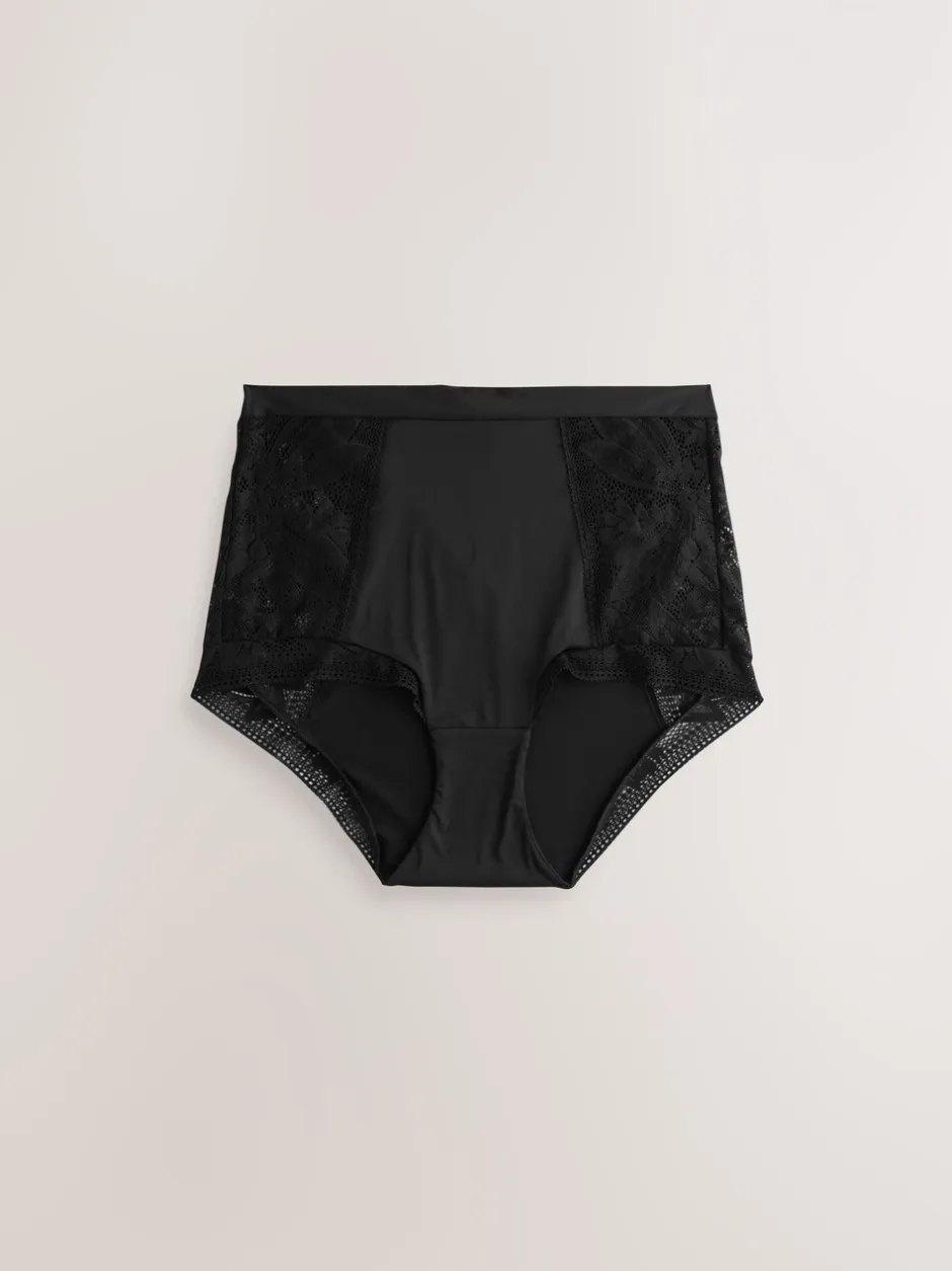 Next Noir - Lot de 2 culottes en dentelle et microfibre Discount