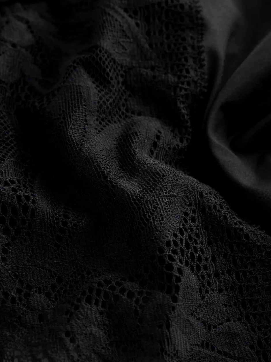 Next Noir - Lot de 2 culottes en dentelle et microfibre Discount