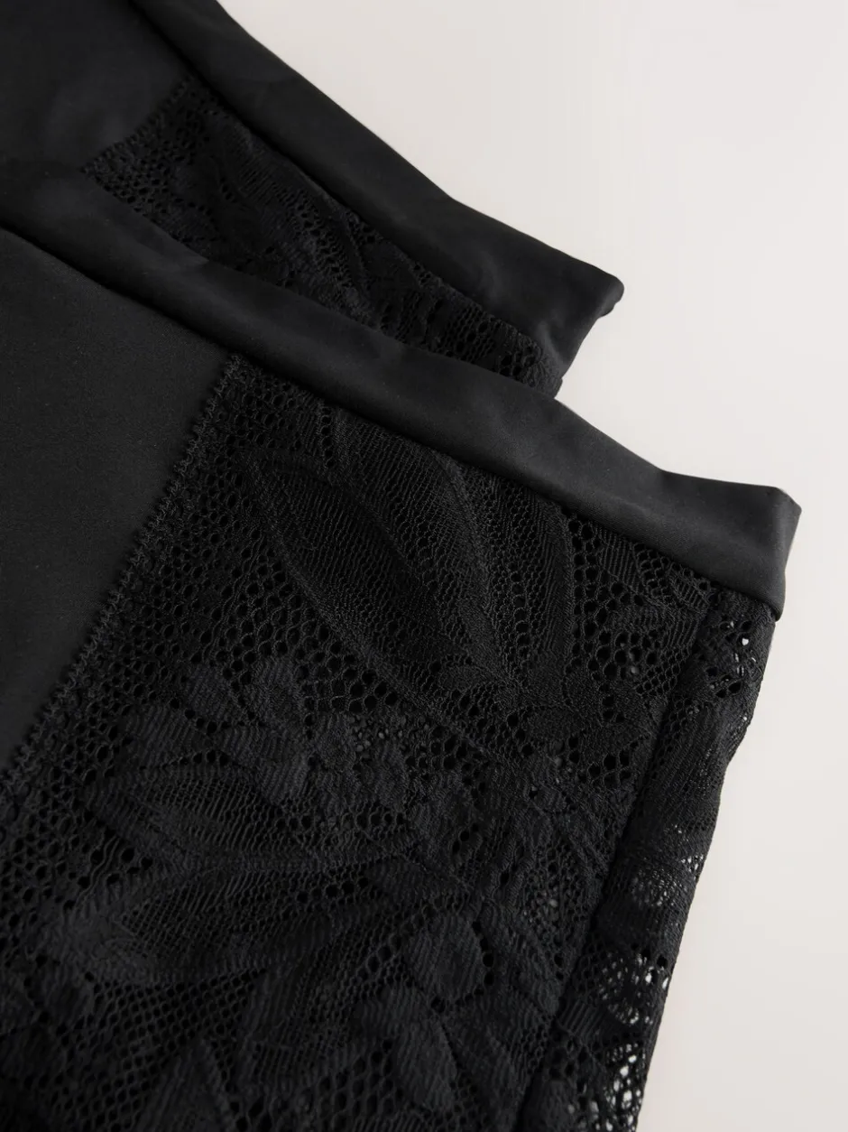 Next Noir - Lot de 2 culottes en dentelle et microfibre Discount